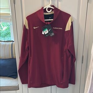 Nike Maroon and Beige Lightweight Jacket